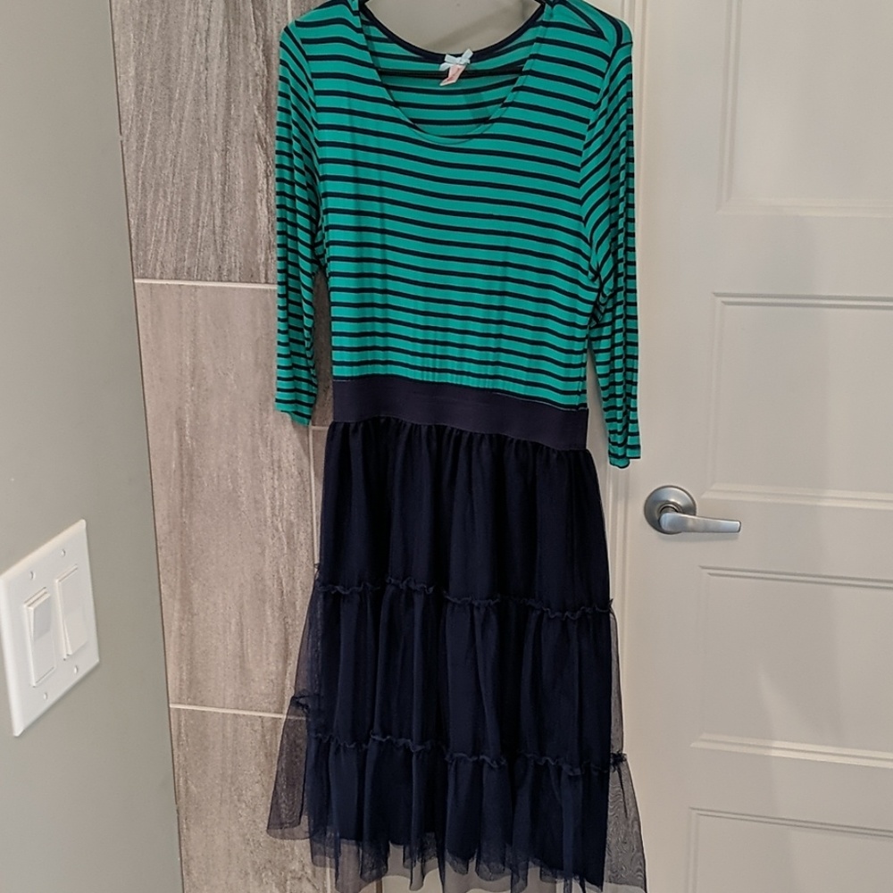 DownEast dress tulle overlay